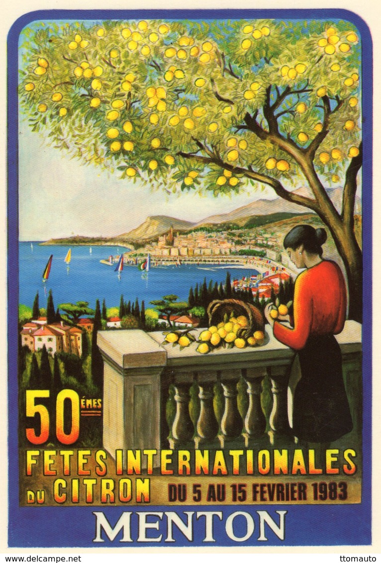 MENTON  -  Fete Internationale Du Citron  -  Publicité  -  Illustrateur: Mantovani  -  CPM - Advertising