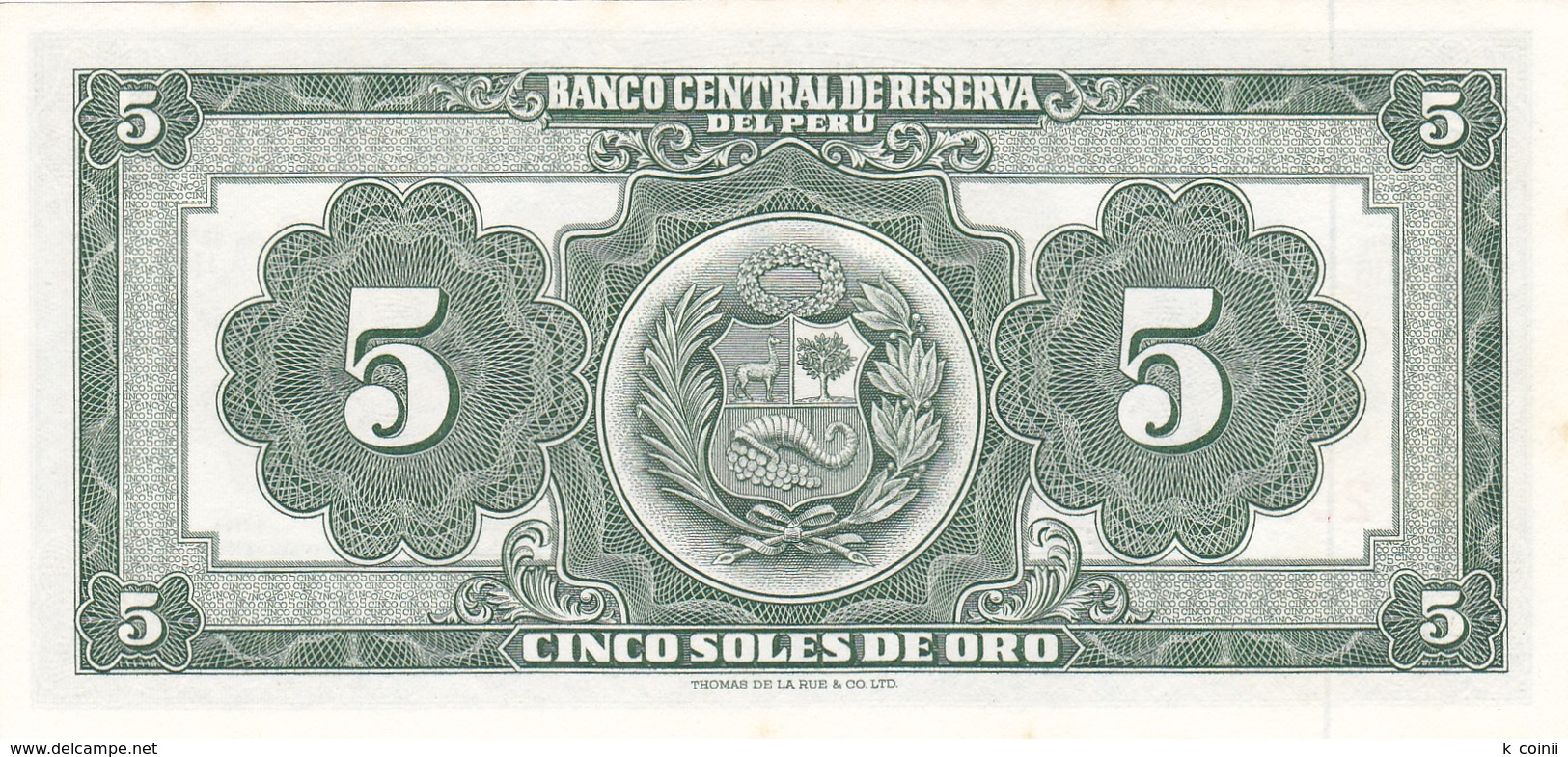 Peru - 5 Soles 18 Nov 1966 - UNC - Peru