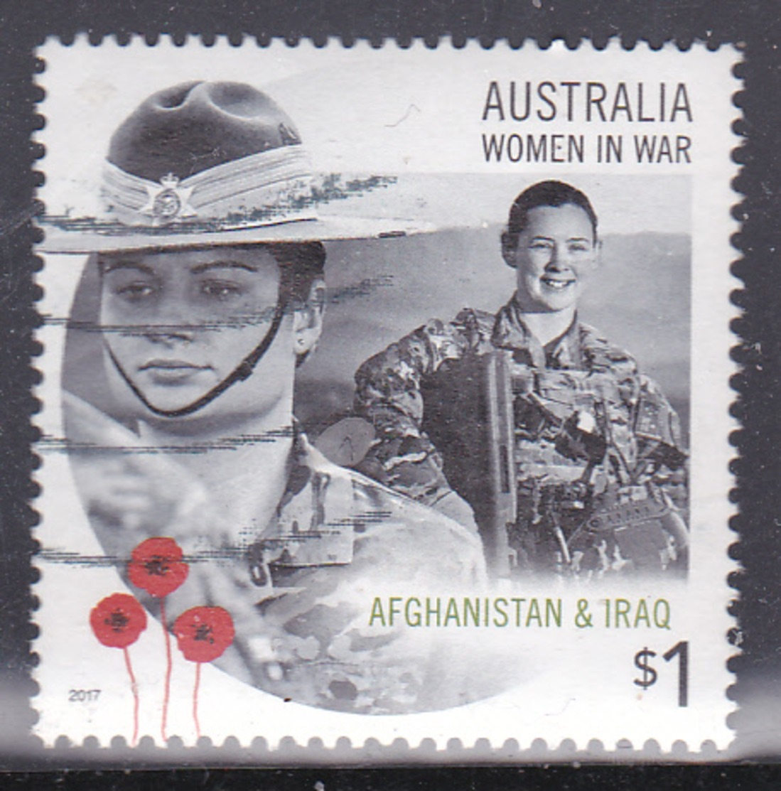 2017. AUSTRALIAN DECIMAL. Women In War. $1. AFGHANISTAN & IRAQ. FU. - Used Stamps