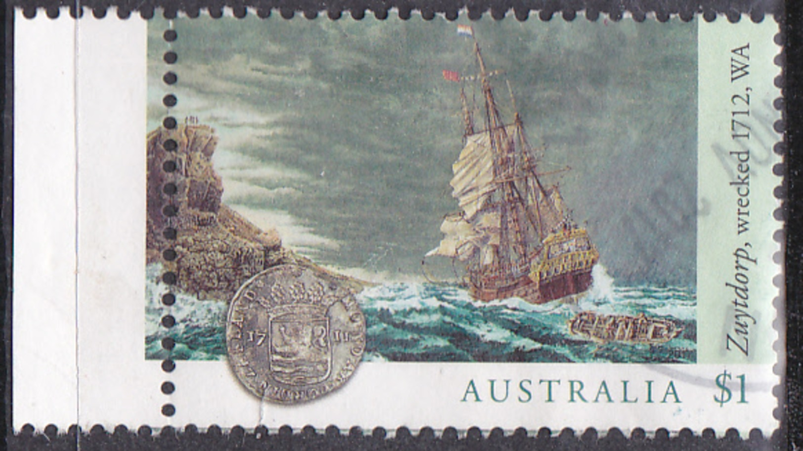 2017. AUSTRALIAN DECIMAL. Shipwrecks. $1. Zuytdorp. Wrecked. 1712. W.A. FU. - Used Stamps