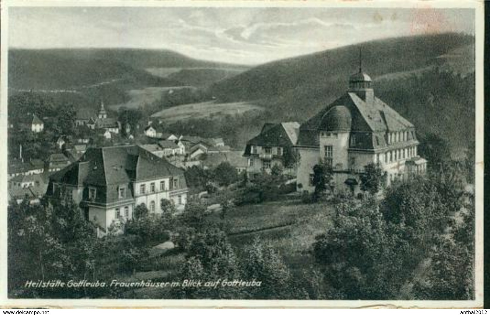 Rarität AK Gottleuba Heilstätte Frauenhäuser Sw 2.7.1938 Nach Werdau - Bad Gottleuba-Berggiesshuebel