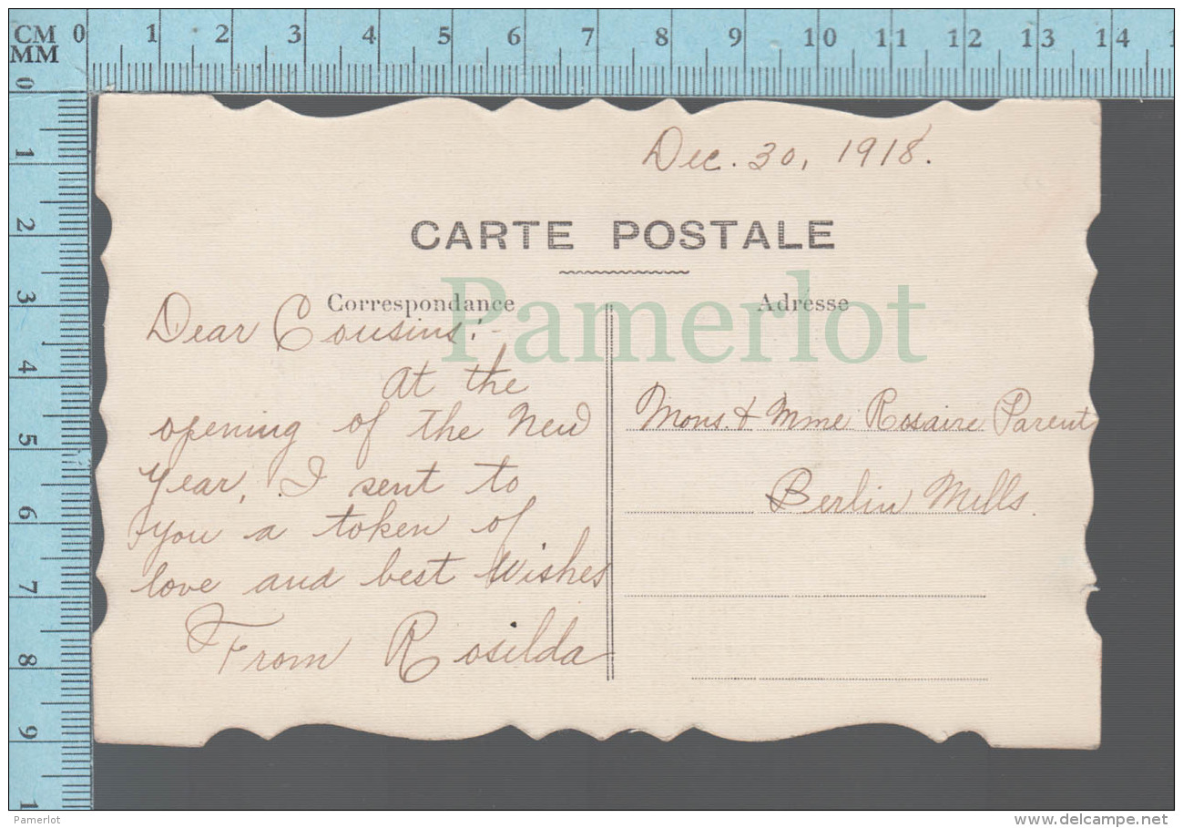 Souvenir  - Carte Die Cut,  Un Bonjour De Marseille  ED: ? - CPA 1918 - Souvenir De...