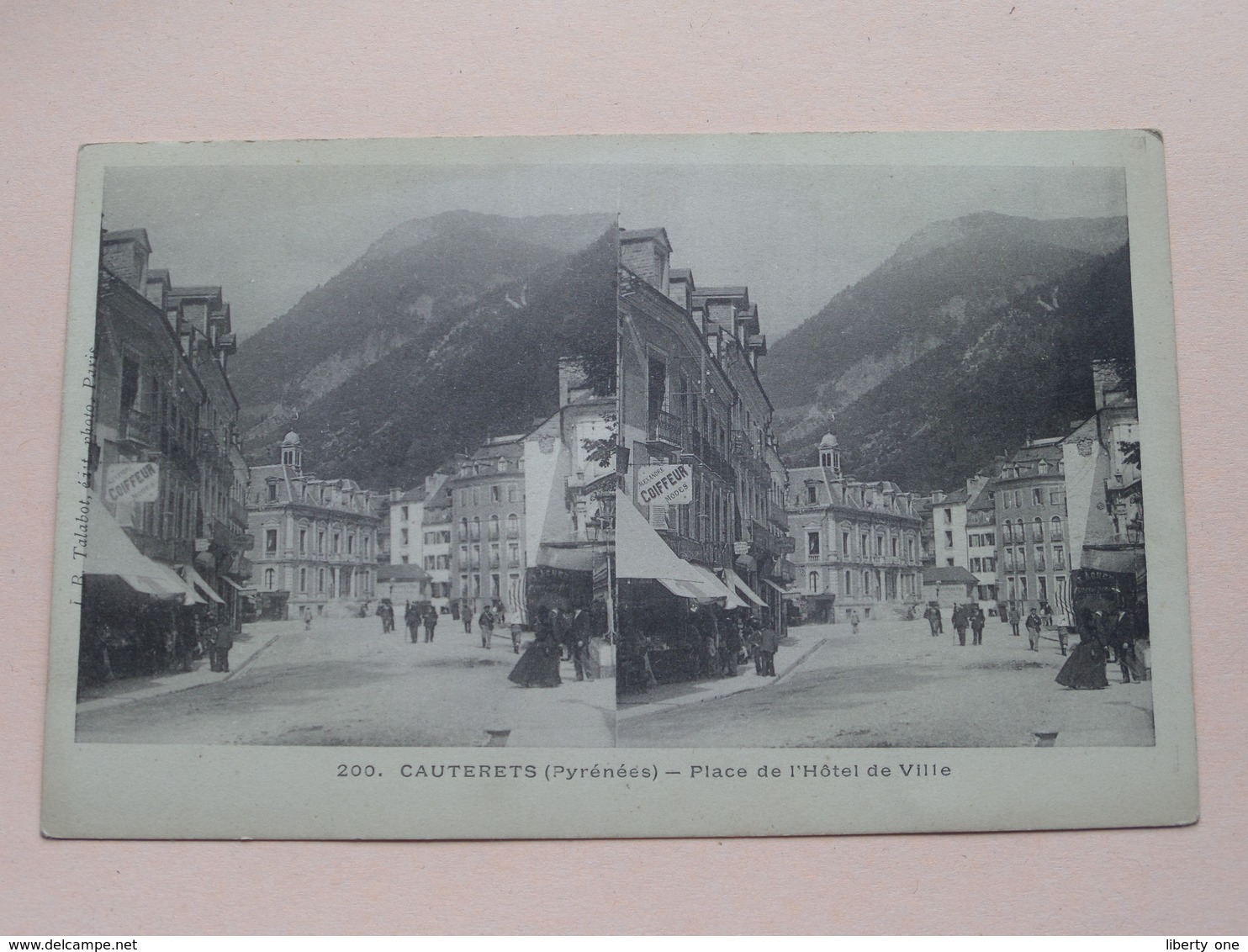 CAUTERETS ( Pyrénées ) - Place De L'Hôtel De Ville ( 200 ) Anno 19?? ( Zie Foto Voor Details ) ! - Stereoskopie