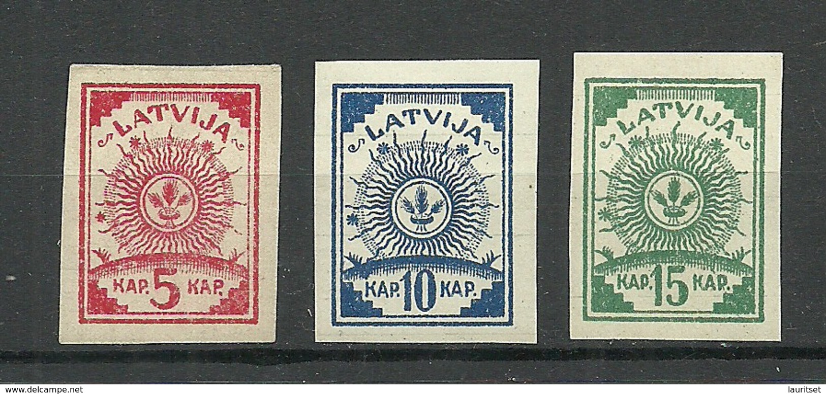 LETTLAND Latvia 1919 Michel 3 - 5 B * - Lettland