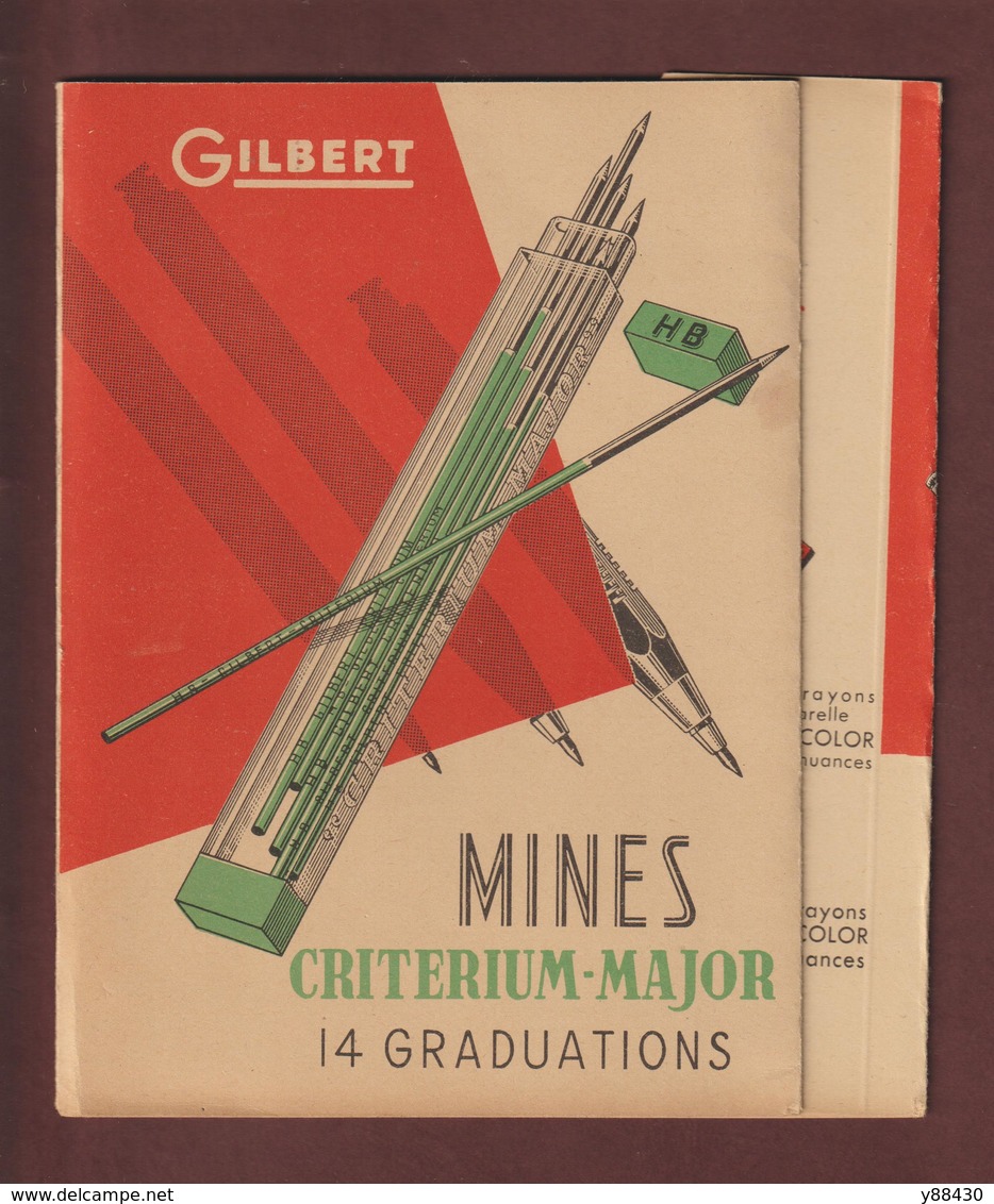 PROTEGE  LIVRE -- GILBERT - MINES . CRITERIUM MAJOR - PLUMES GILBERT BLANZY POURE - STYLO - CRAYON - Voir Les 7 Scannes - Other Book Accessories