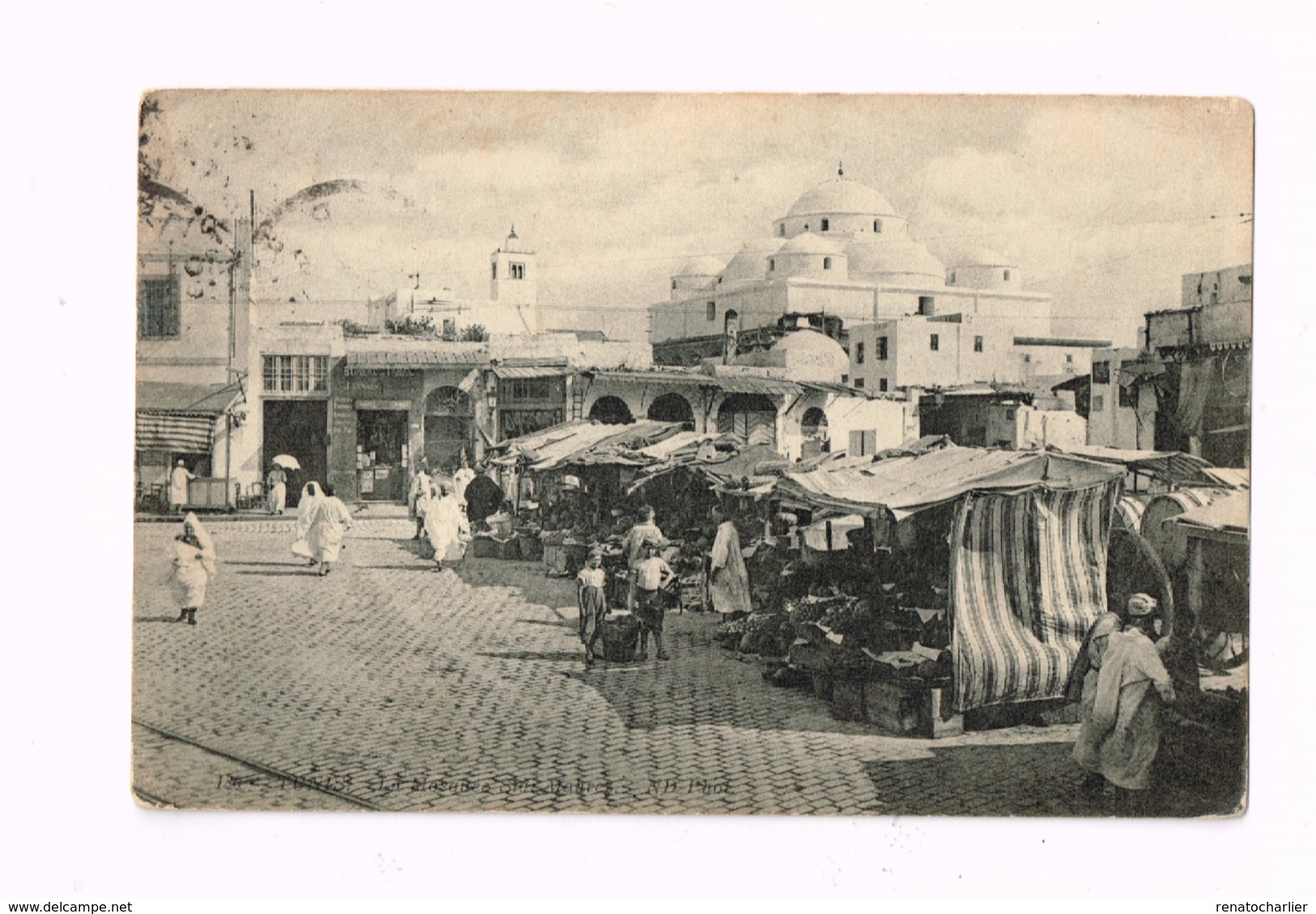 Tunis.La Mosquée Sidi Mahie. Expédiée à Liège (Belgique) - Tunisia