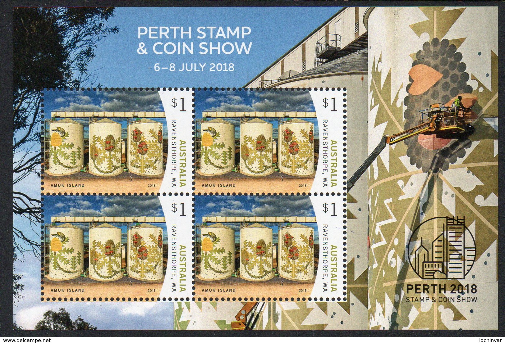 AUSTRALIA, 2018 PERTH STAMP/COIN SHOW O/P MINISHEET MNH - Mint Stamps
