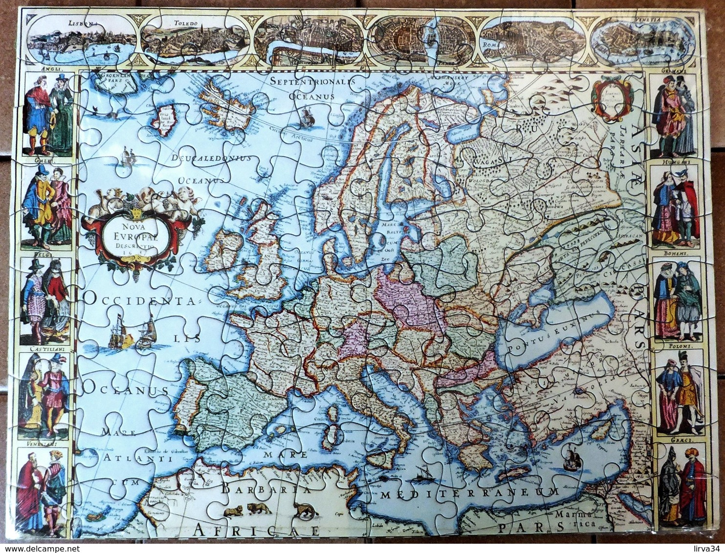 PUZZLE EUROPE  EN 1637- PAYS- CAPITALES- COSTUMES- NEUF SOUS BLISTER D'ORIGINE- - Puzzles