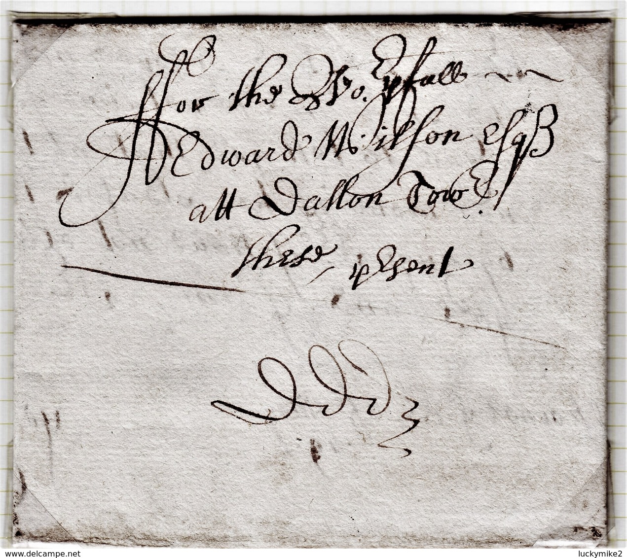 1669 Letter From "George Mason, Thornes (Kendal)" To "Edward Wilson, Dallam Tower (Cumbria)". With A Postcard.  Ref 0571 - Other & Unclassified