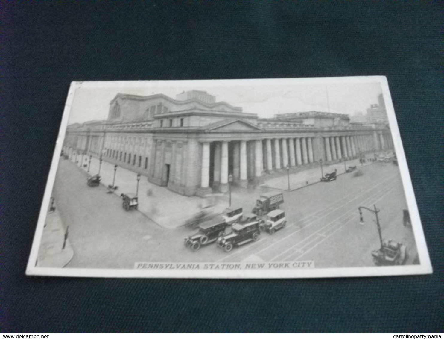 PICCOLO FORMATO  U.S.A. NEW YORK PENNSYLVANIA  RAILROAD STATION ESTERNO AUTO CAR - Transports