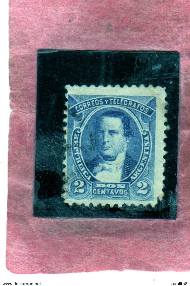 ARGENTINA 1890 SANTIAGO DERQUI CENT. 2c USATO USED OBLITERE' - Used Stamps