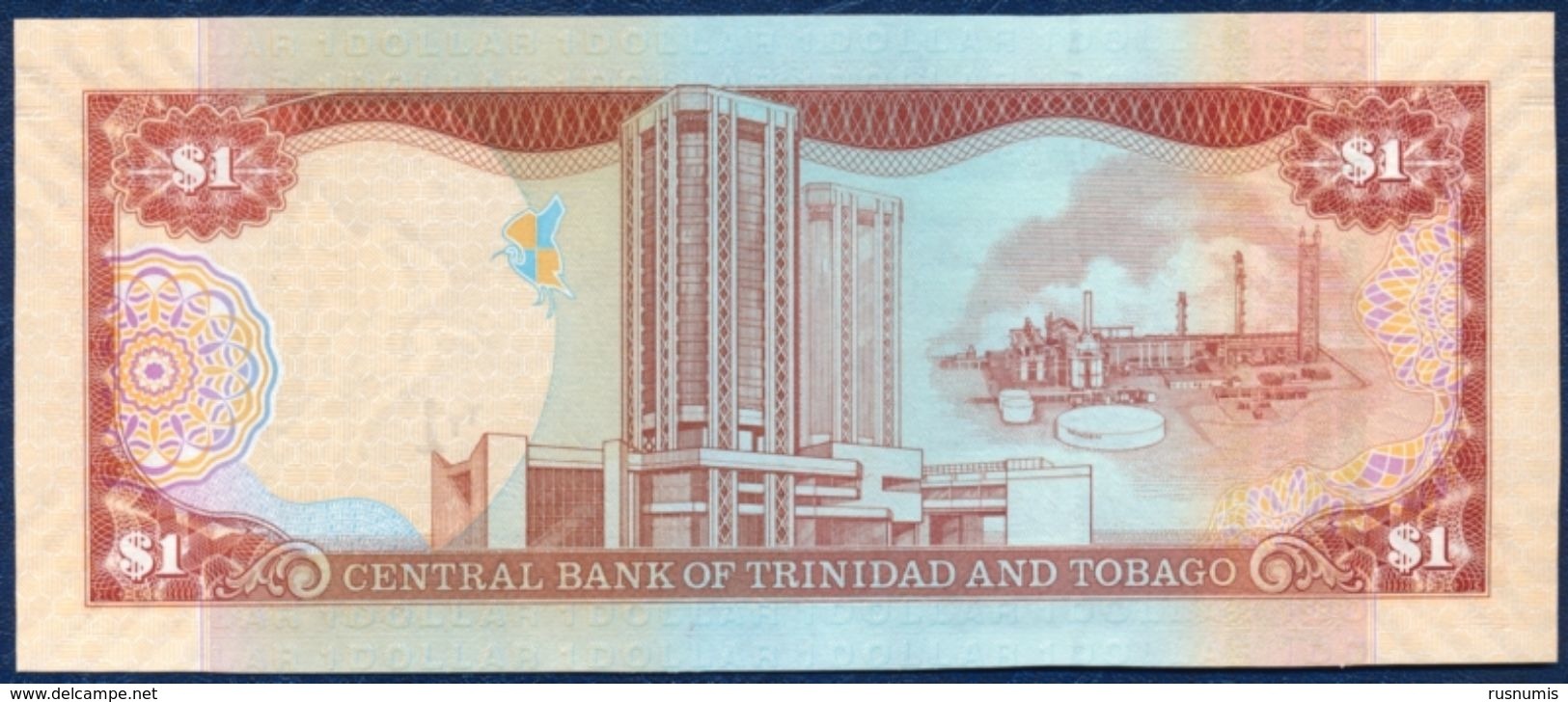 TRINIDAD AND TOBAGO 1 DOLLAR P-46A SIGNATURE: Jwala Rambarran BIRD - SCARLET IBIS CENTRAL BANK 2006 UNC - Trinidad & Tobago