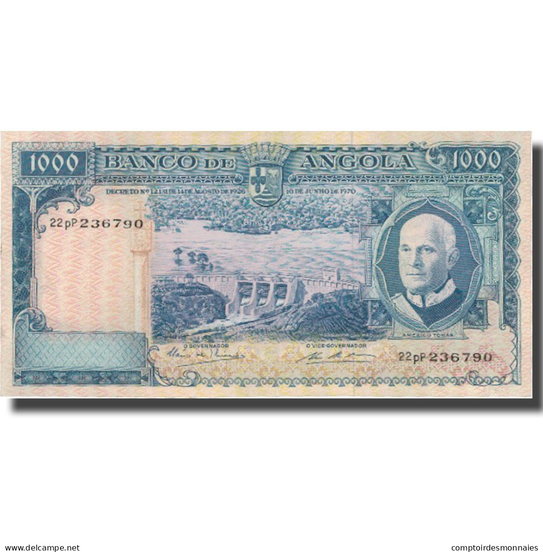 Billet, Angola, 1000 Escudos, 1970, 1970-06-10, KM:98, SUP - Angola