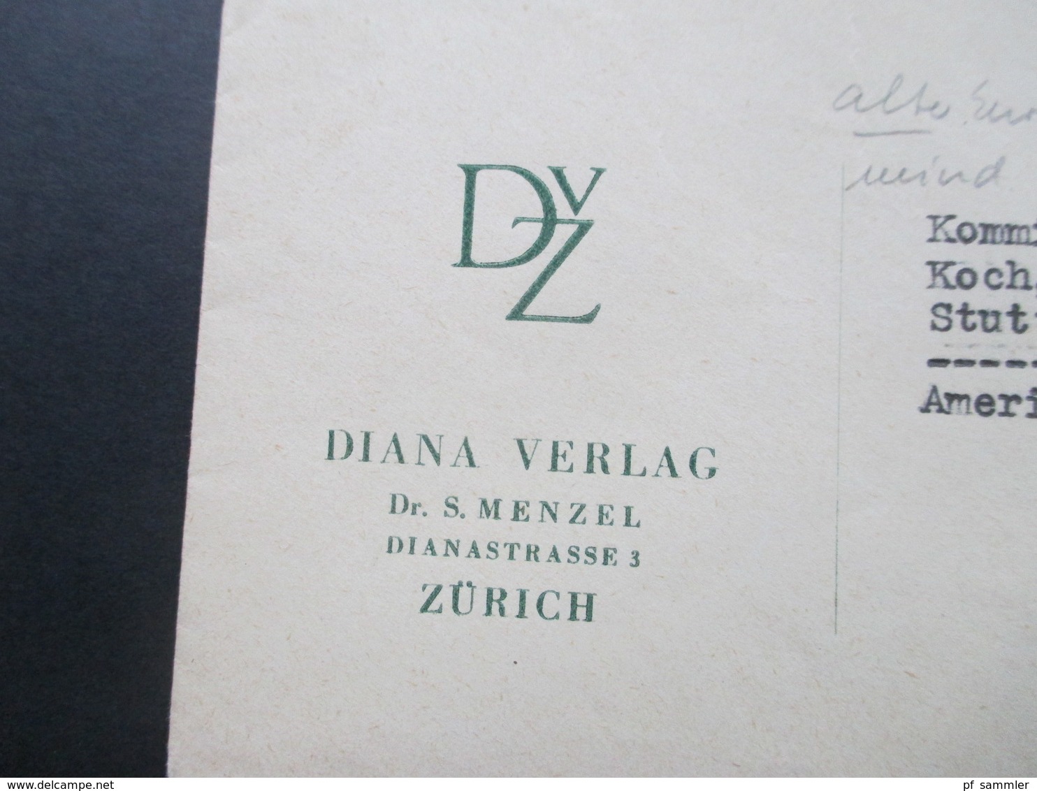 Schweiz 1949 Freimarken MiF Mit Altem Europa Stempel Gib Einen Tag Für Die Schweizer Europahilfe. Diana Verlag Zürich - Cartas & Documentos