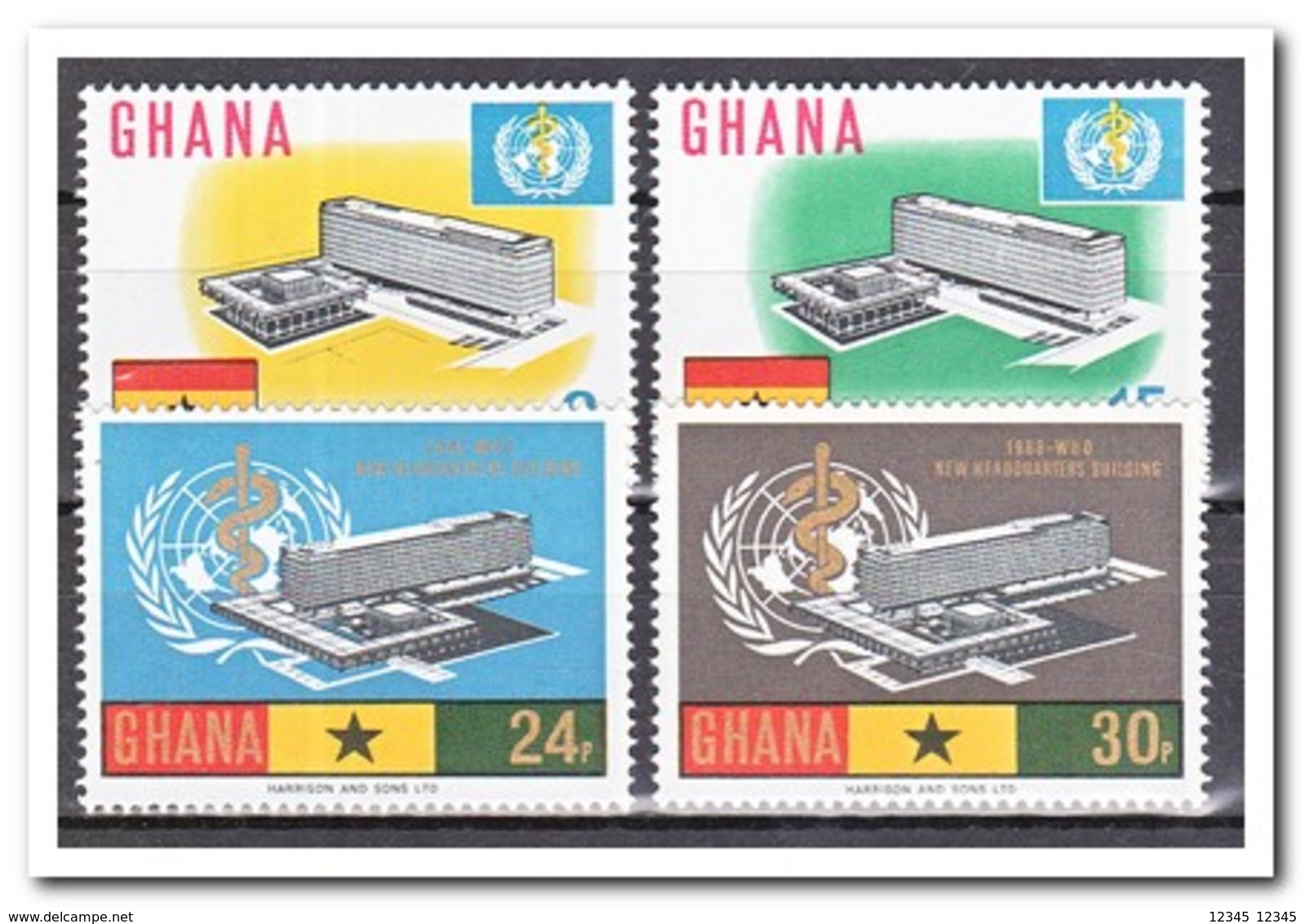 Ghana 1966, Postfris MNH, Inauguration Of The New Headquarters Of The World Health Organization, WHO - Ghana (1957-...)