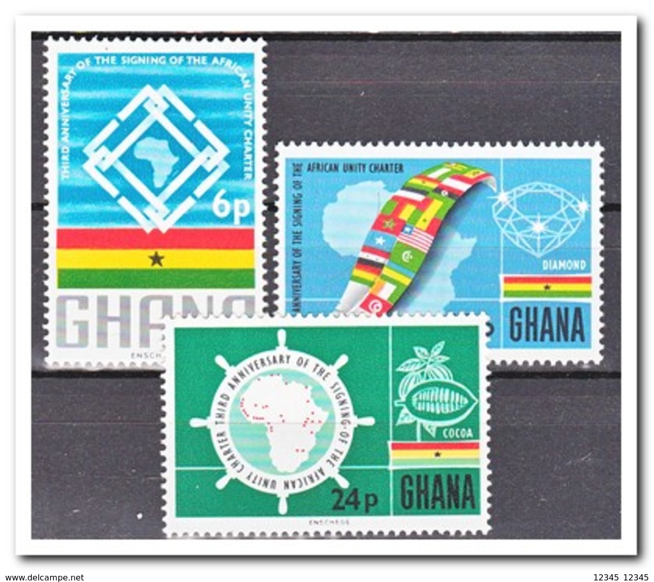 Ghana 1966, Postfris MNH, 3rd Anniversary Of The Signing Of The "African Charter" - Ghana (1957-...)