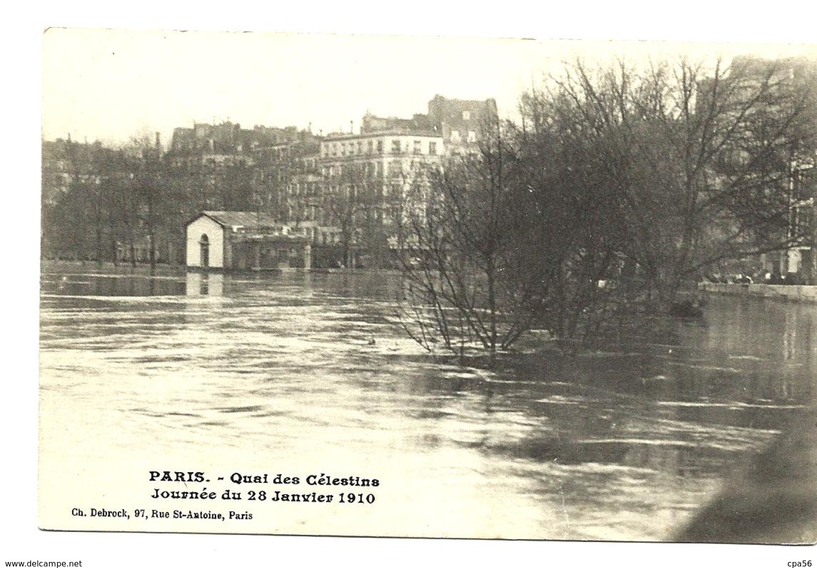 PARIS  4e - Quai Des Célestins - Inondations 1910 - DEBROCK éditeur - Distretto: 04