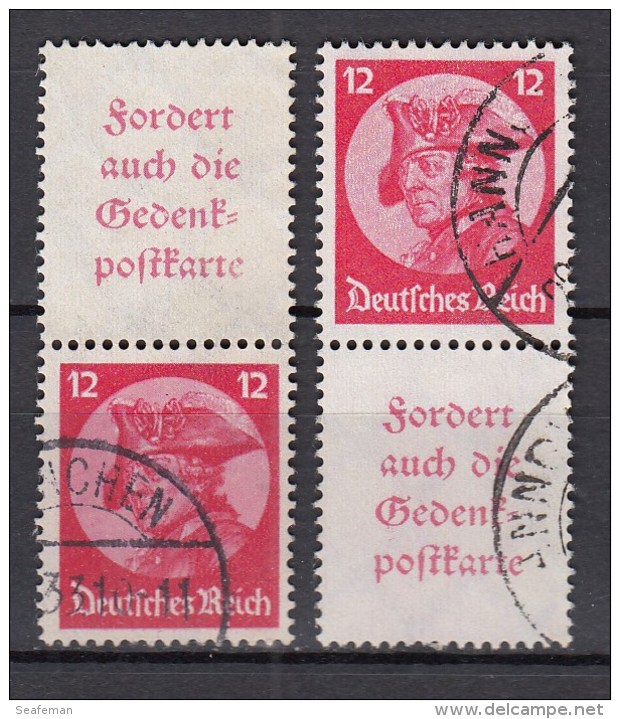 DUITSLAND Samenhangend Michel    S 102,104   Used-VF   [d539  ] - Zusammendrucke