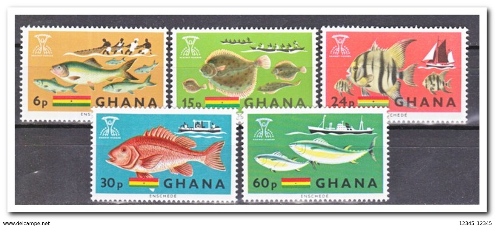 Ghana 1966, Postfris MNH, Fight Against Hunger, Fish - Ghana (1957-...)