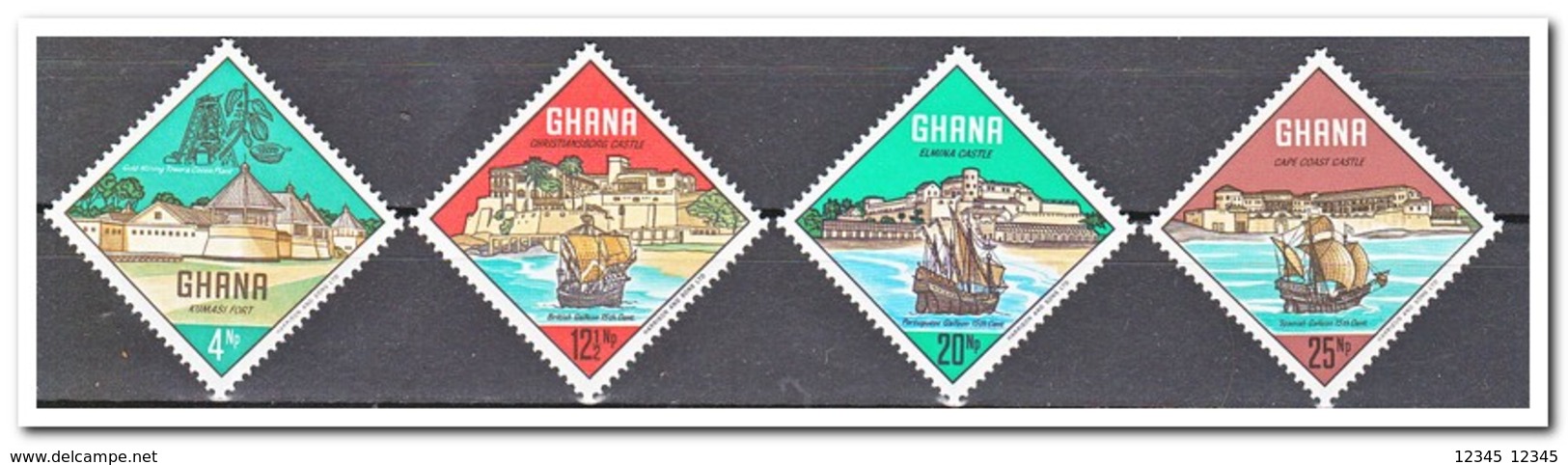 Ghana 1967, Postfris MNH, Historic Fortresses And Ships - Ghana (1957-...)