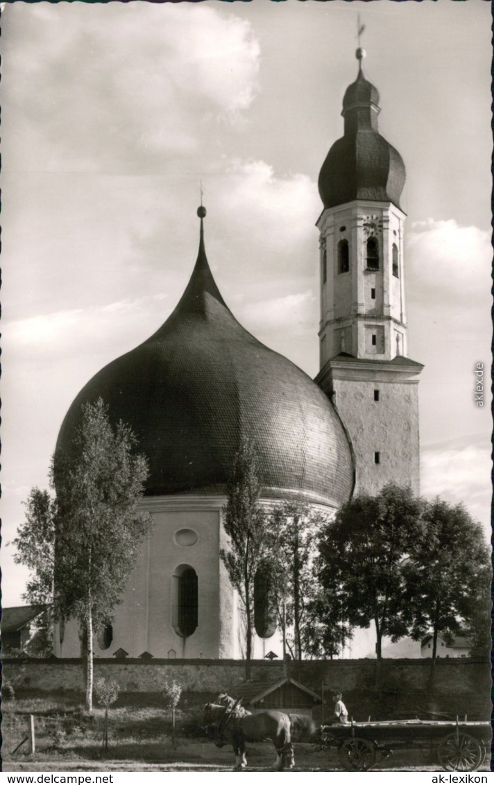 Ansichtskarte Rosenheim Hl. Kreuz Kirche 1956 - Rosenheim