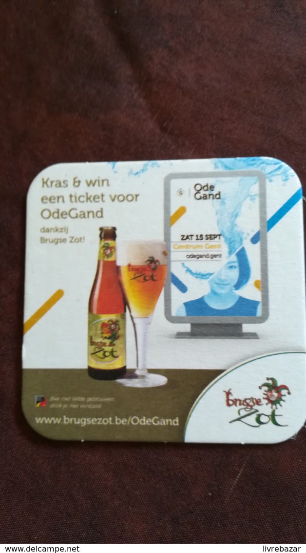 Sous-bock KRAS ET WIN  GAND BRUXELLES - Beer Mats