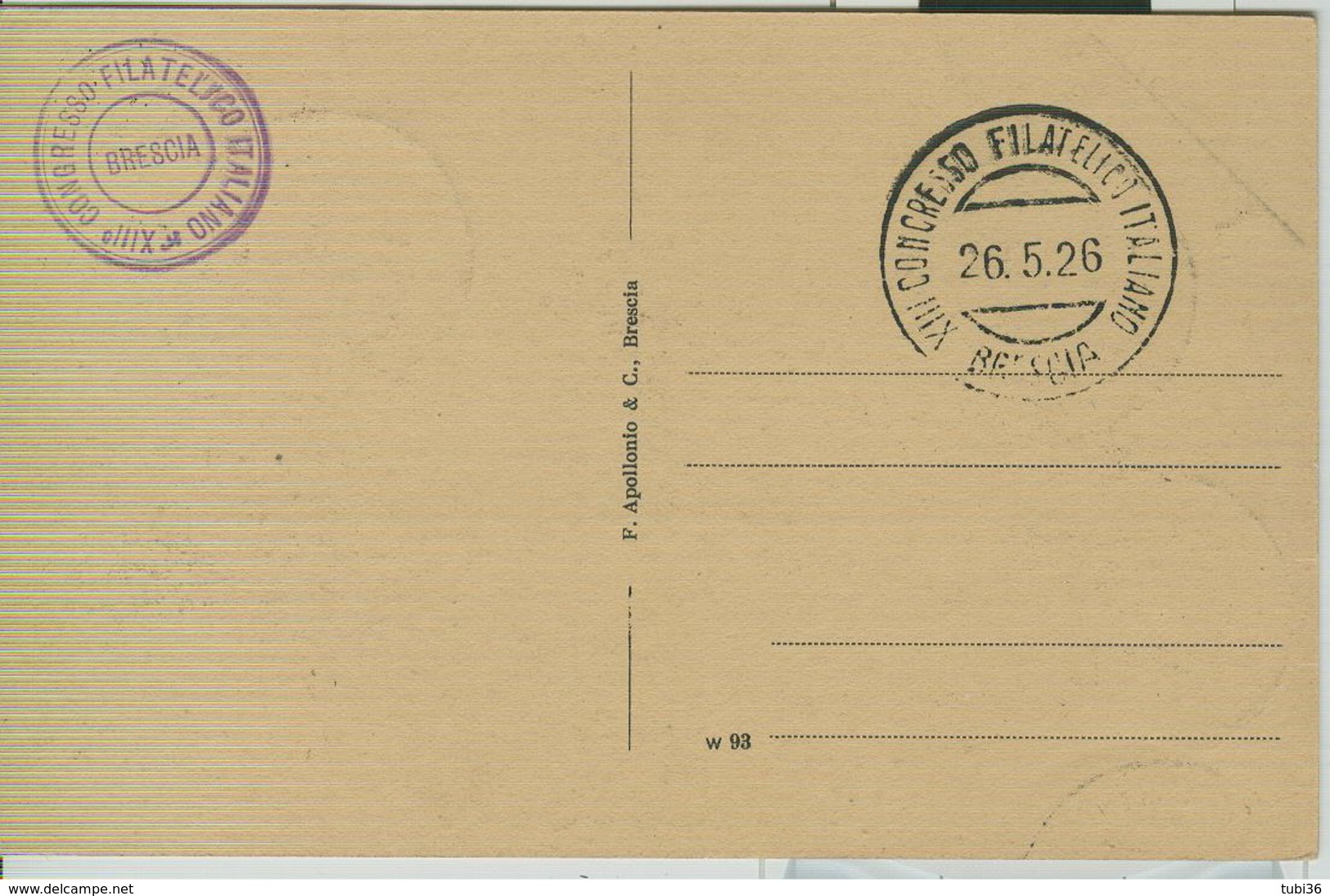 "XIII CONGRESSO FILATELICO ITALIANO",BRESCIA,ANNULLO SPECIALE ,1926,CARTOLINA B/N MONUMENTO AD ARNALDO,BRESCIA, - Esposizioni Filateliche