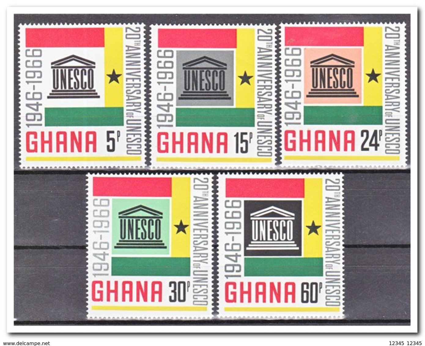 Ghana 1966, Postfris MNH, 20 Years UNESCO - Ghana (1957-...)