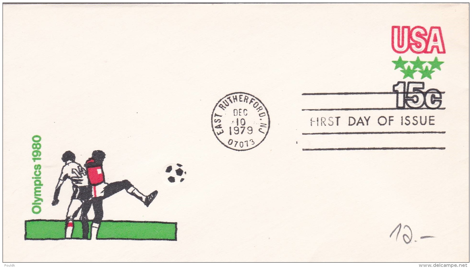 USA FDC Postal Stationary 1980 Olympic Games Moscau - East Rutherford, NJ (T4-20A) - Sommer 1980: Moskau