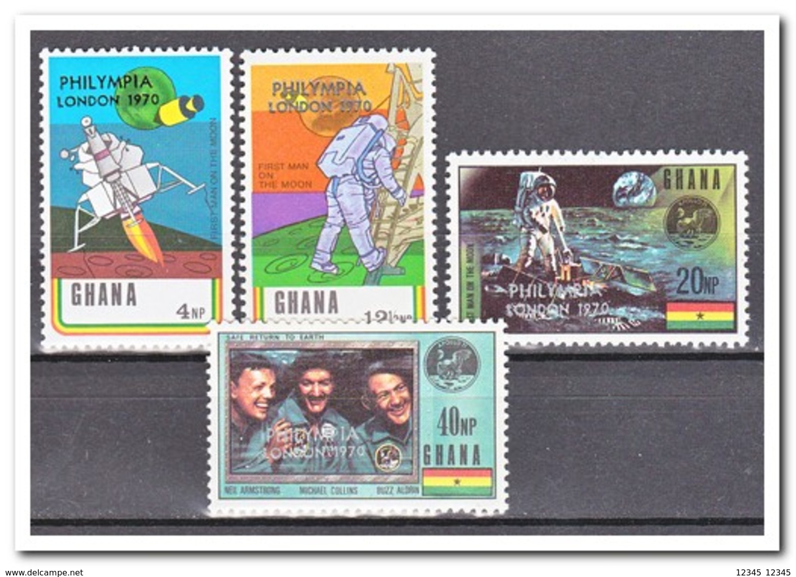 Ghana 1970, Postfris MNH, 1st Anniversary Of The First Manned Moon Landing - Ghana (1957-...)