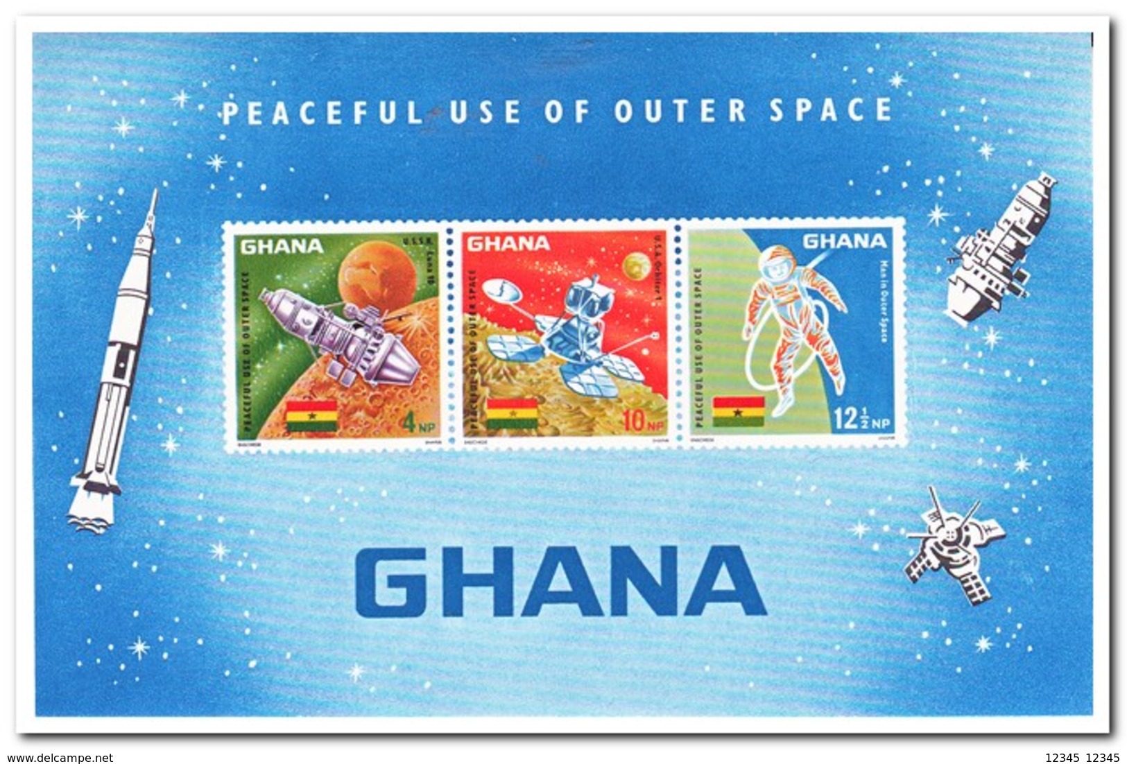 Ghana 1967, Postfris MNH, Space - Ghana (1957-...)