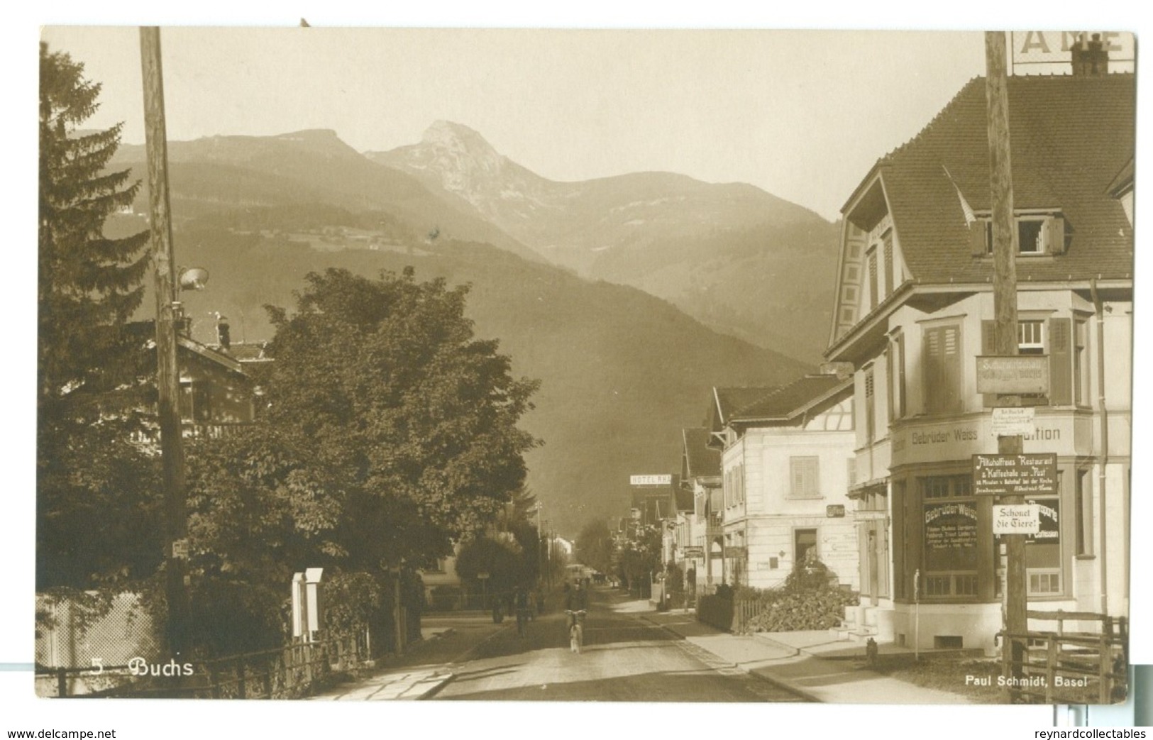 1900's, Switzerland, Buchs, Hotel/Restaurant Detail. Real Photo Pc, Unused. - Buchs