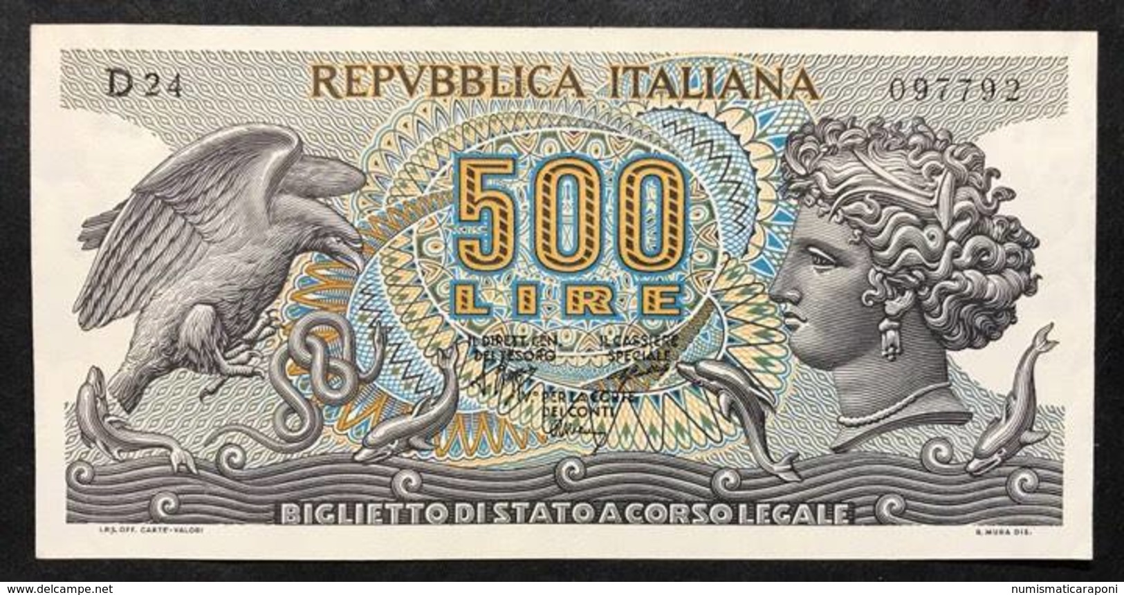 500 Lire Aretusa 1970 Sup/fds LOTTO 2169 - 500 Lire