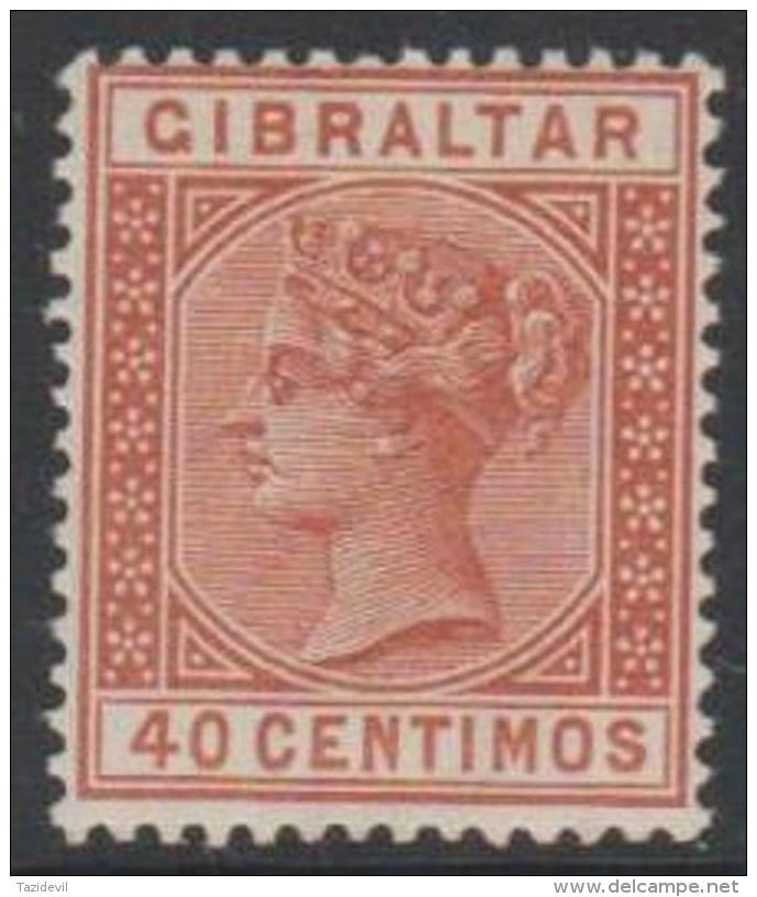 GIBRALTAR - 1889 40c Queen Victoria. Scott 33. Mint - Gibraltar