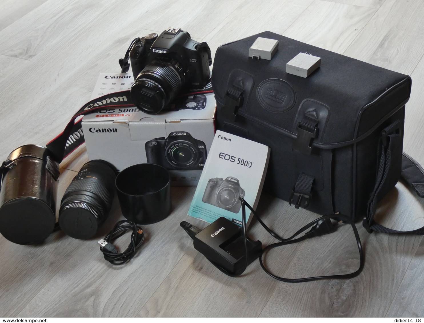 CANON EOS 500D. OBJECTIFS 18/55. SIGMA 70/300. 2 BATTERIES+ CHARGEUR. 2 SACOCHES.CORDONS +GUIDE 250 PAGES FRANCAIS. - Appareils Photo