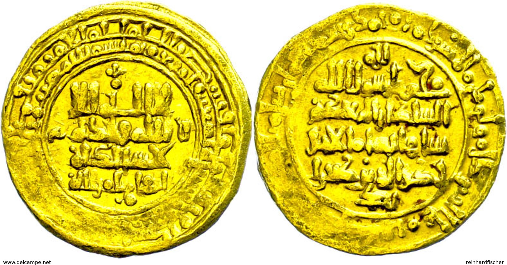 14 Abbasiden, Dinar (5,78g), Ca. 8./9. Jhd., Prägeschwäche Am Rand, Ss.  Ss - Islamic