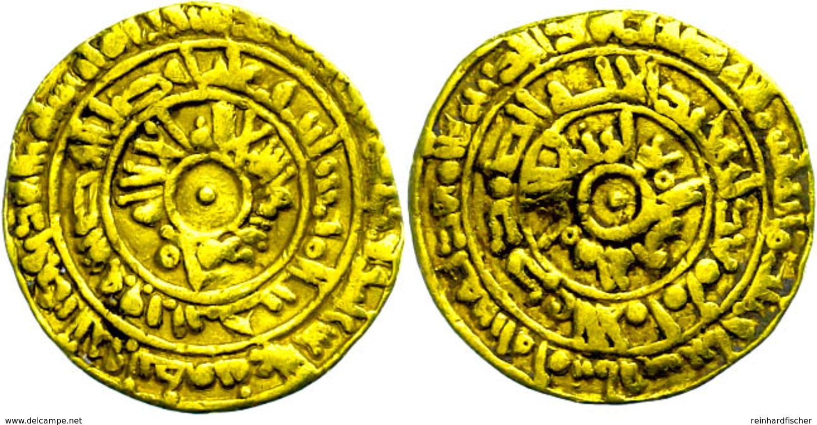 18 Fatimiden, Dinar (4,05g), Al-Mustansir, 427-487 AH (1036-1094), Wilkes 837, Etwas Wellig, Ss.  Ss - Islamiques