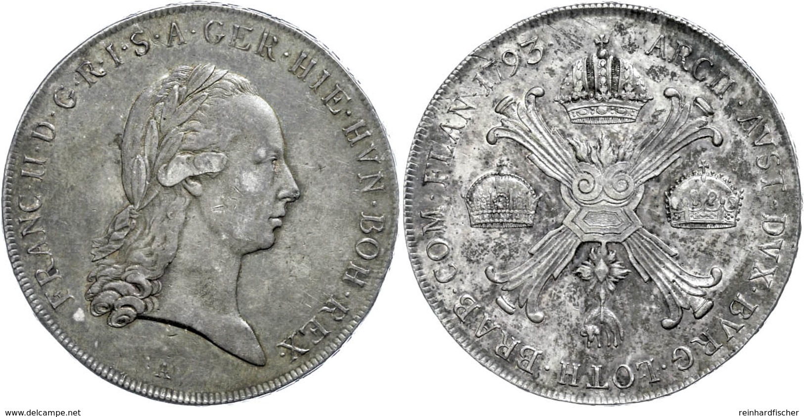 31 Taler, 1793, Franz II., Wien, J. 134, Vz.  Vz - Austria