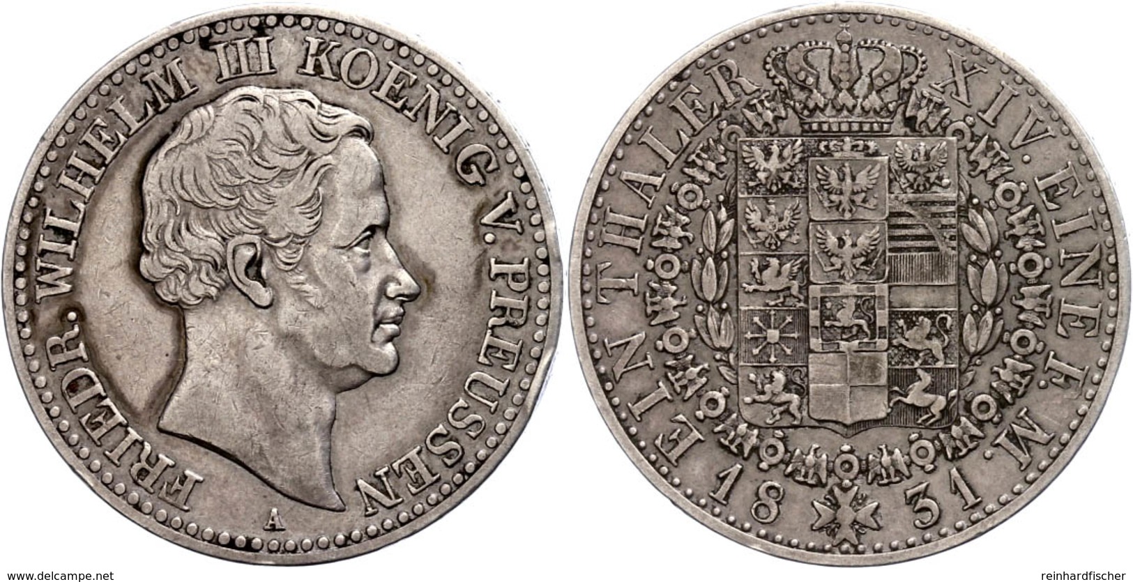 54 Taler, 1831, A, Friedrich Wilhelm III., AKS 17, J. 62, Randschlag, Ss.  Ss - Other & Unclassified