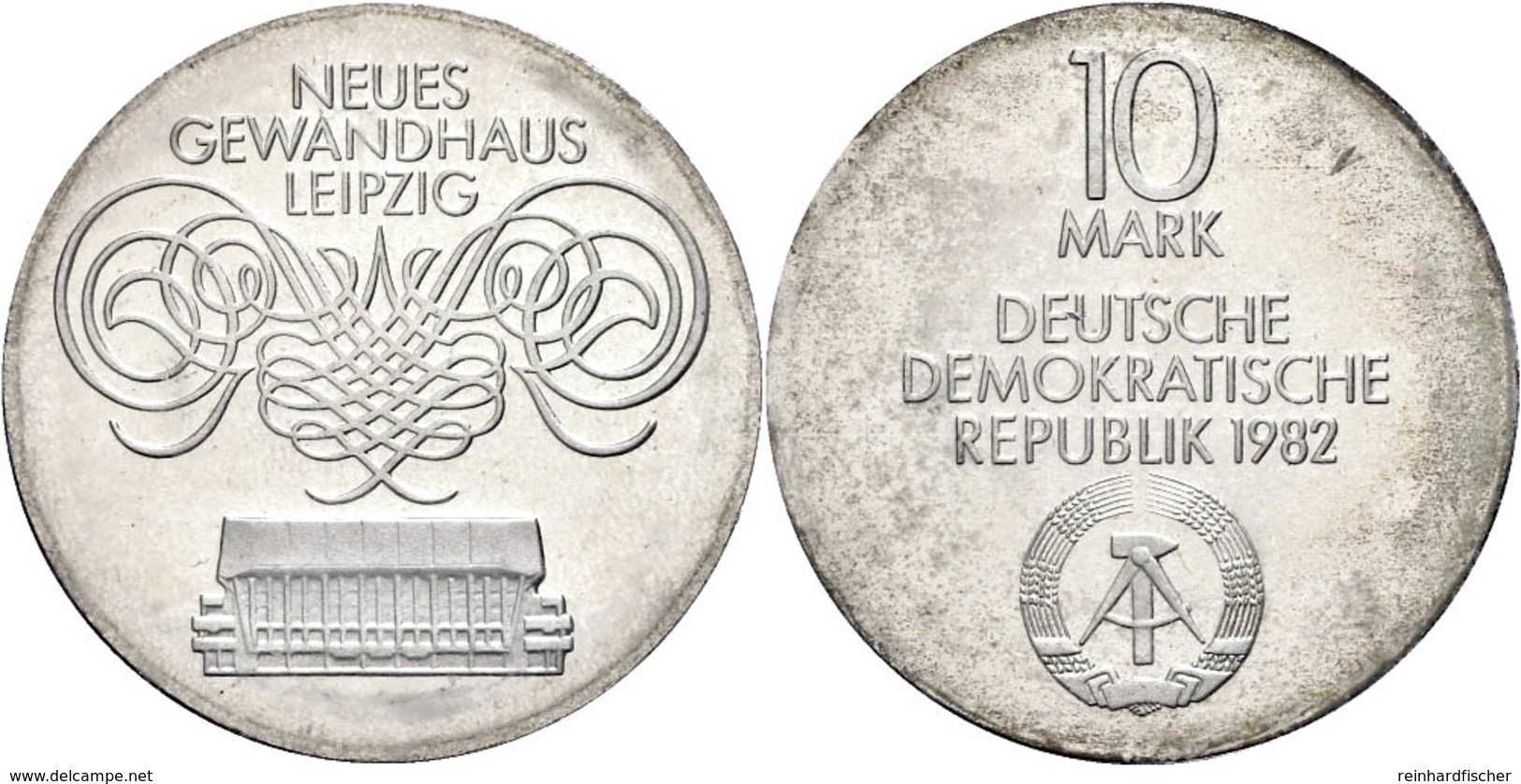 246 10 Mark, 1982, Gewandhaus Leipzig, In Hartplastik Verplombt, PP., Katalog: J. 1583 PP - Sonstige & Ohne Zuordnung