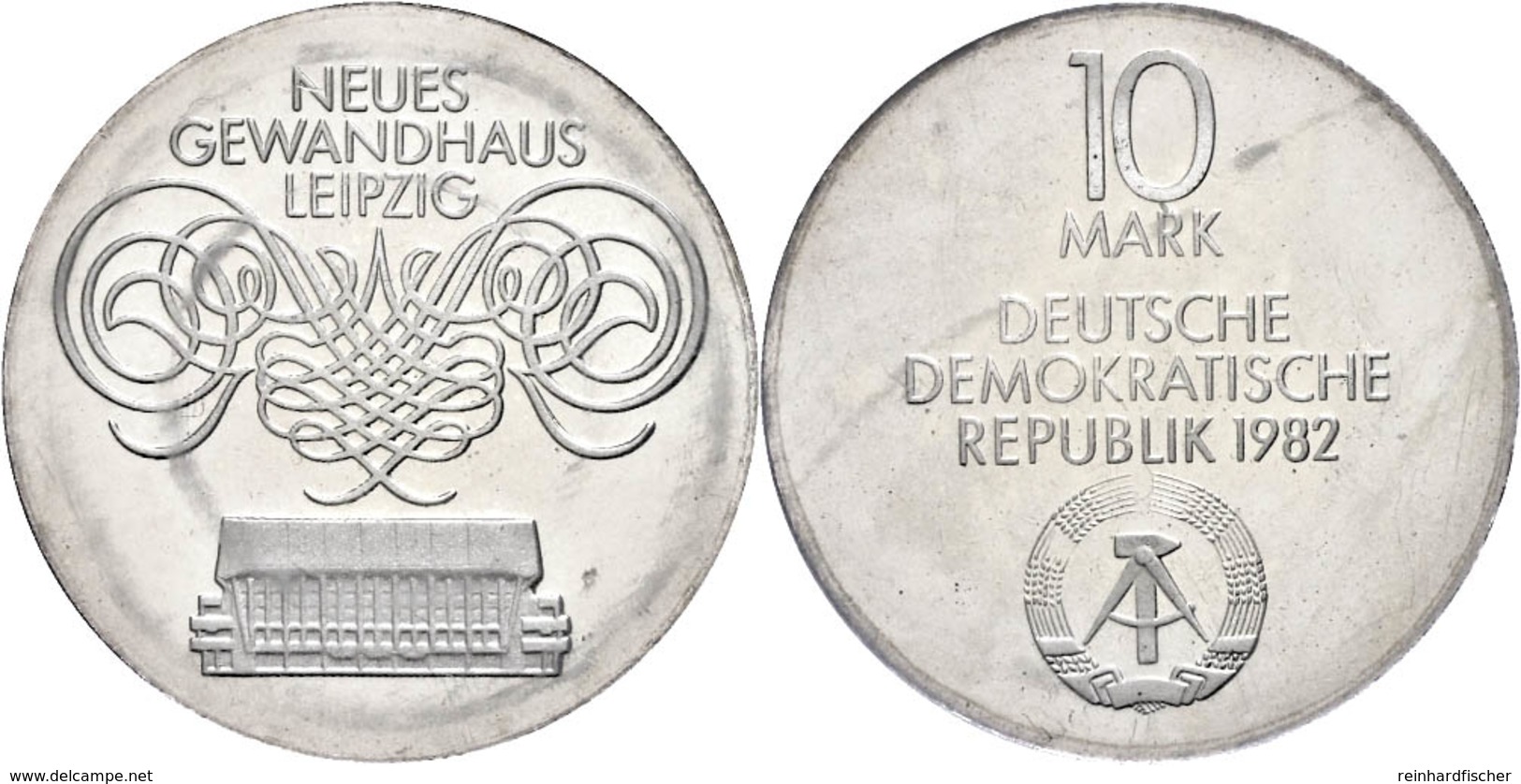 247 10 Mark, 1982, Gewandhaus Leipzig, In Hartplastik Verplombt, PP., Katalog: J. 1583 PP - Sonstige & Ohne Zuordnung