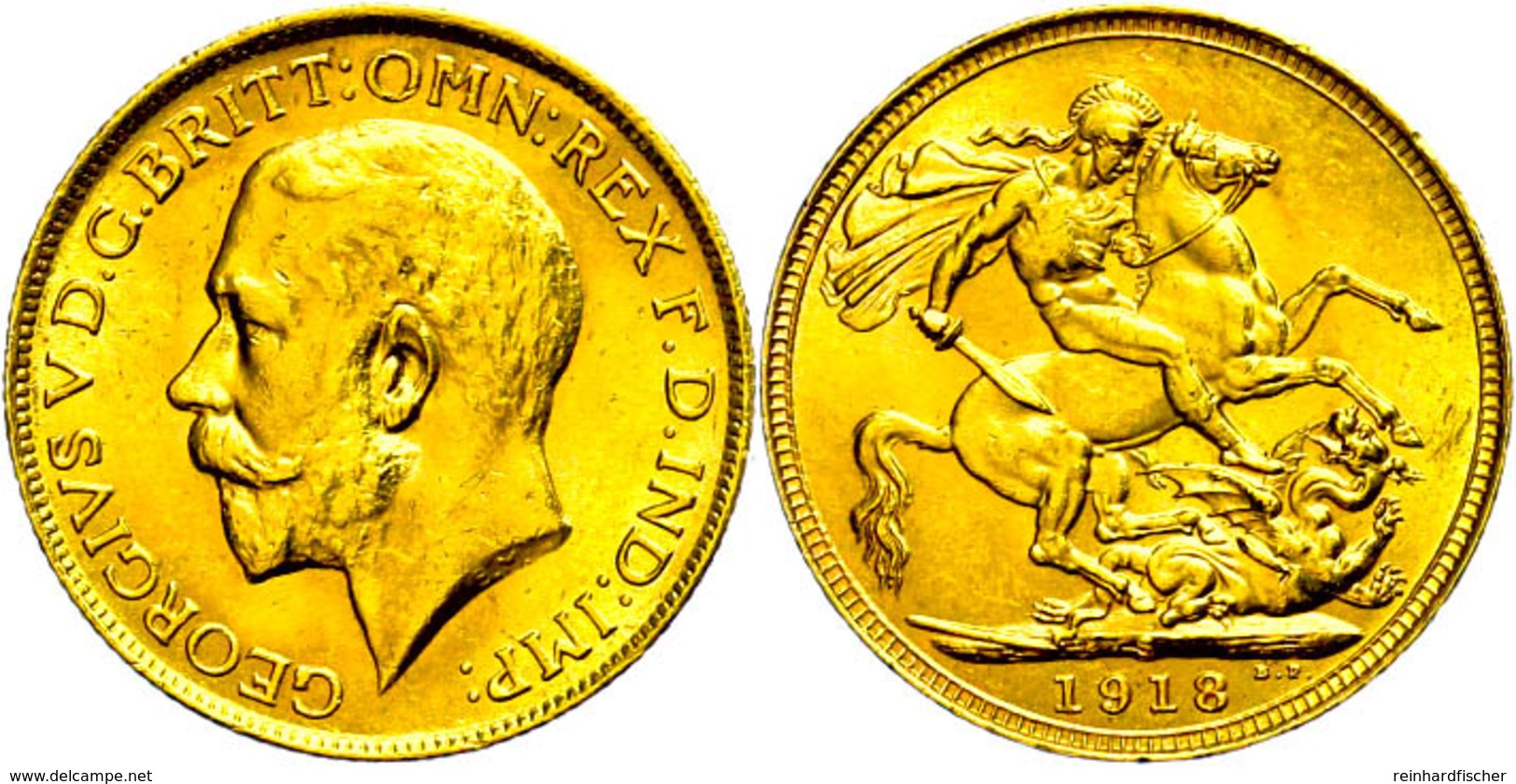 284 Pound, 1918, George V., Sydney, Fb. 38, Wz. Rf., Vz.  Vz - Sonstige & Ohne Zuordnung