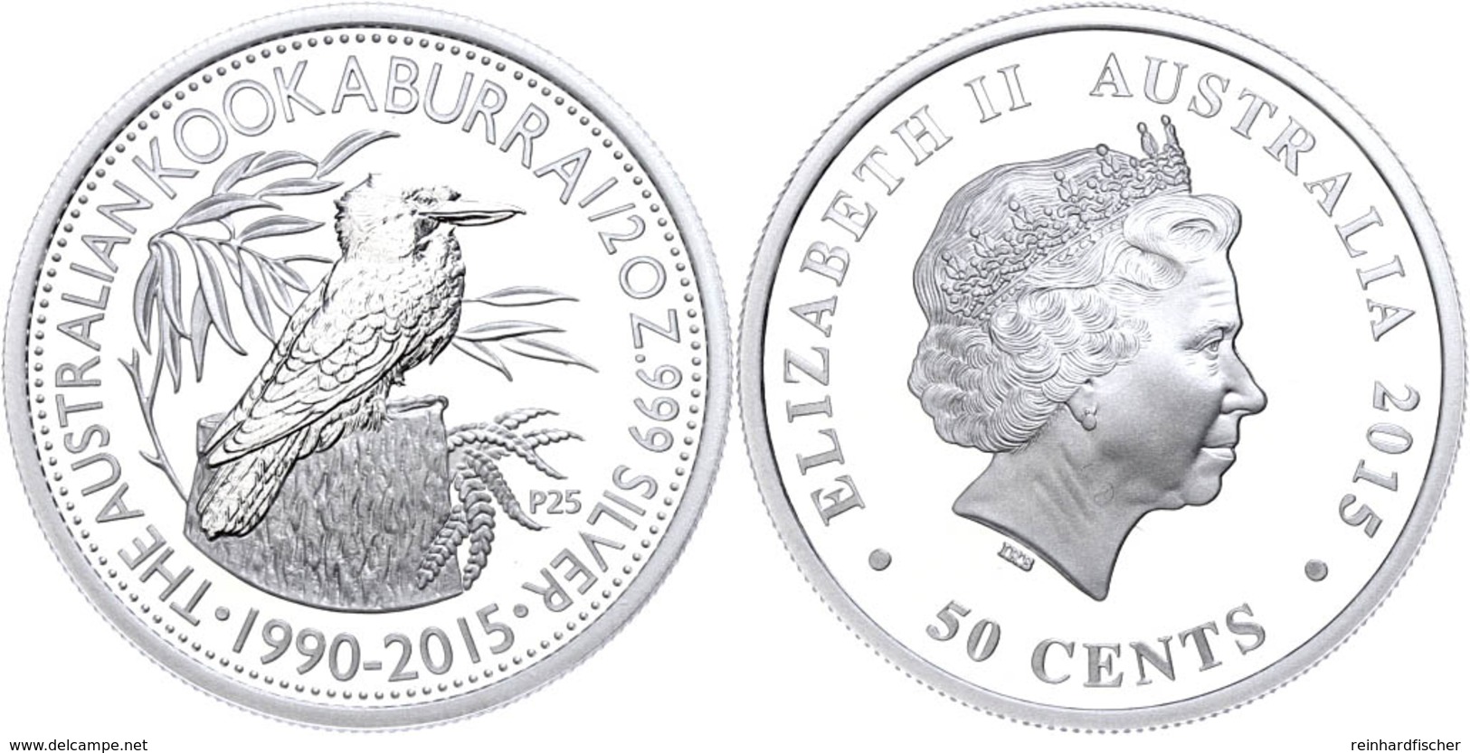 312 50 Cents, 2015, 25. Jahre Kookaburra - Coin Show In Beijing, 1/2 Unze Silber, Etui Mit OVP Und Zertifikat. Auflage N - Sonstige & Ohne Zuordnung