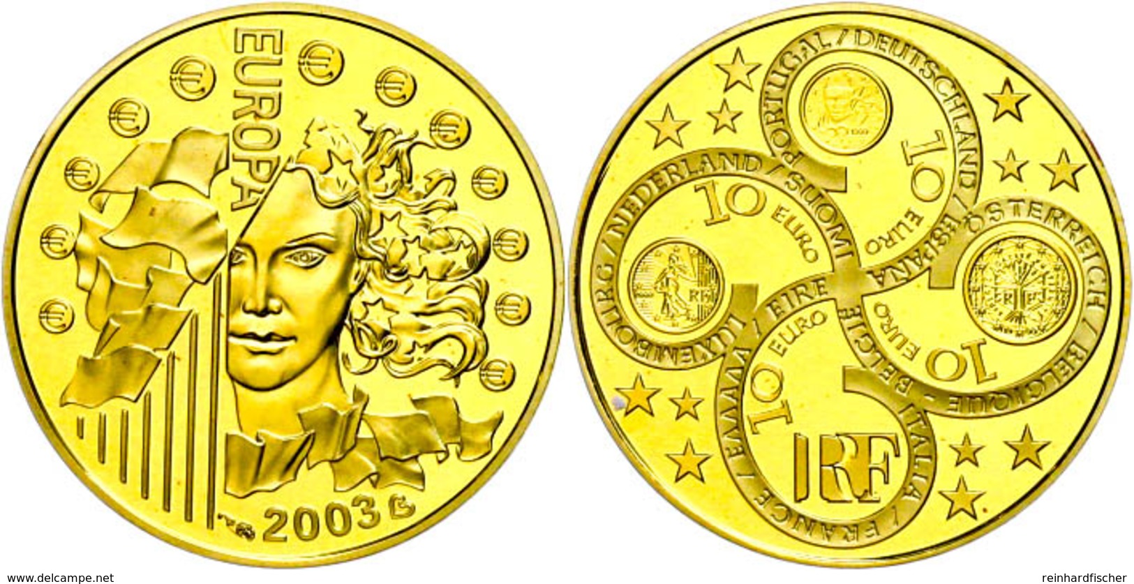 390 10 Euro, Gold, 2003, Europa, Fb. B5, PP.  PP - Sonstige & Ohne Zuordnung