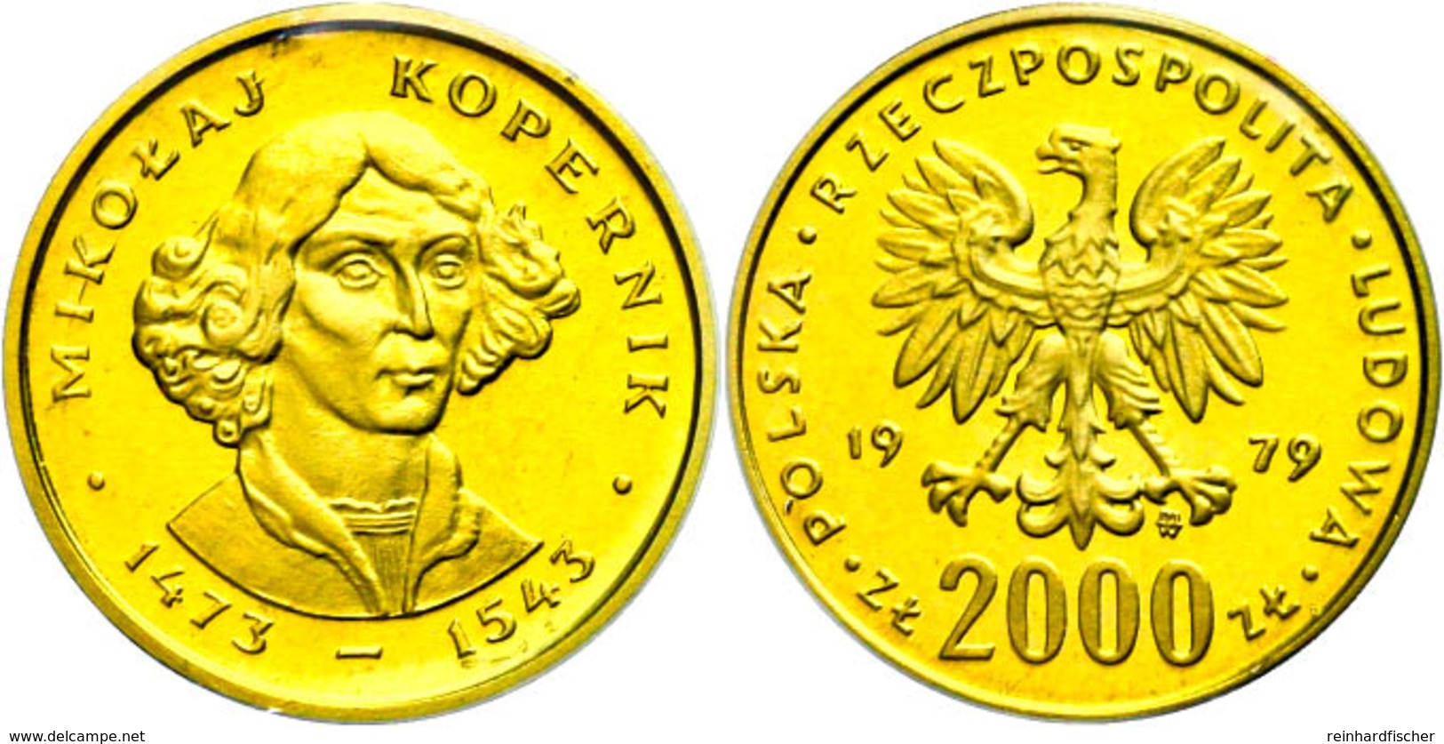 605 2000 Zloty, Gold, 1979, Nikolaus Kopernikus, Fb. 122, Verschweißt, PP. Auflage Nur 5000 Stück!  PP - Autres & Non Classés