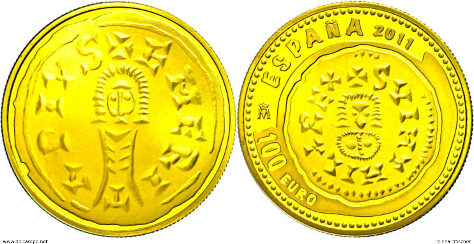 634 100 Euro, Gold, 2011, Westgoten, Fb. 434, Mit Zertifikat In Ausgabeschatulle Und Umverpackung (leicht Beklebt), PP.  - Andere & Zonder Classificatie