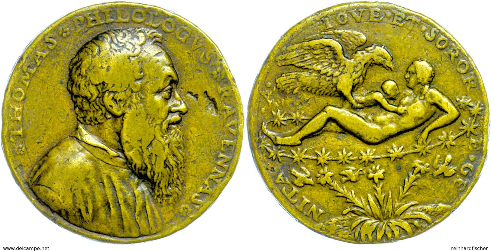 842 Italien, Venedig, Bronzemedaille (Dm. Ca. 39mm, Ca. 24,95g), O.J., Von Matthias Paganus A Fide, Auf Den Mediziner To - Sonstige & Ohne Zuordnung