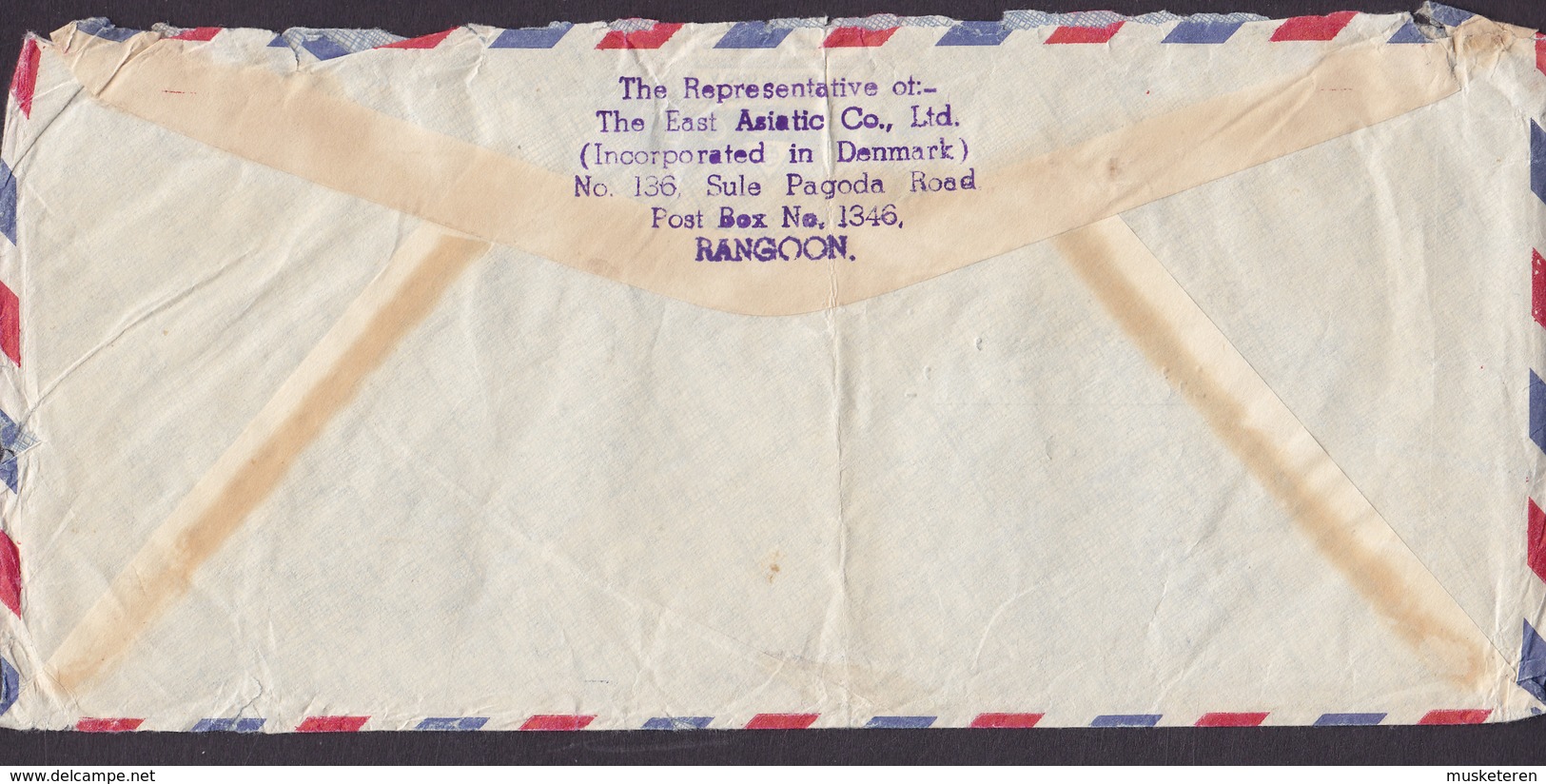 Burma Air Mail THE EAST ASIATIC Co. RANGOON 1970 Cover Brief Denmark 4x Bird Vogel Oiseau & 4-Block (2 Scans) - Myanmar (Burma 1948-...)