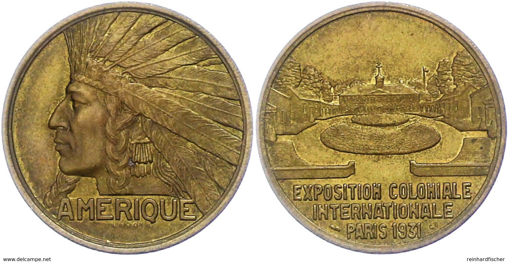 1291 Frankreich, Bronzemedaille (Dm. Ca. 32,05mm, Ca. 19,88g), 1931, Von L. Bazor, Auf Die Internationale Kolonial-Ausst - Other & Unclassified