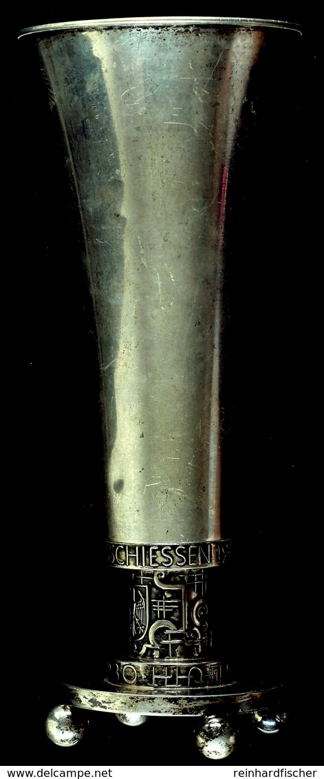 1387 Schützenpokal (ca. 245mm Hoch, 277,90g, 800er Silber), 1930, 19. Deutschen Bundesschießen In Köln. Mit Stadt- U. La - Sonstige & Ohne Zuordnung